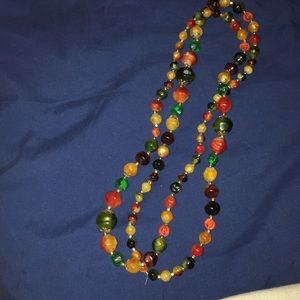 Necklace with colorful beads